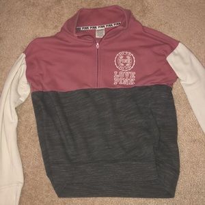 Victoria Secret Pink half zip sweatshirt